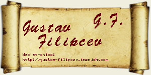 Gustav Filipčev vizit kartica